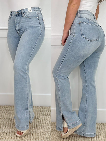 Judy Blue Miranda Tummy Control High-Rise Slim Bootcut Light Wash Jeans