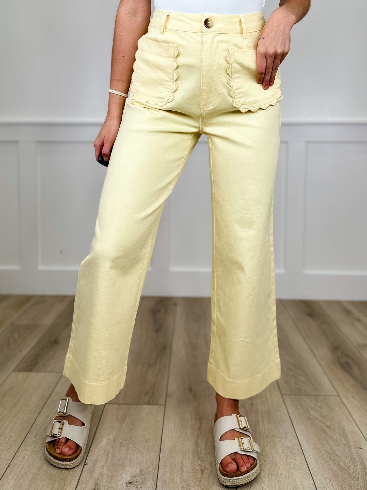 Standing Tall High-Rise Cotton Blend Wide Leg Avery Mae Bottoms - 2 colors!