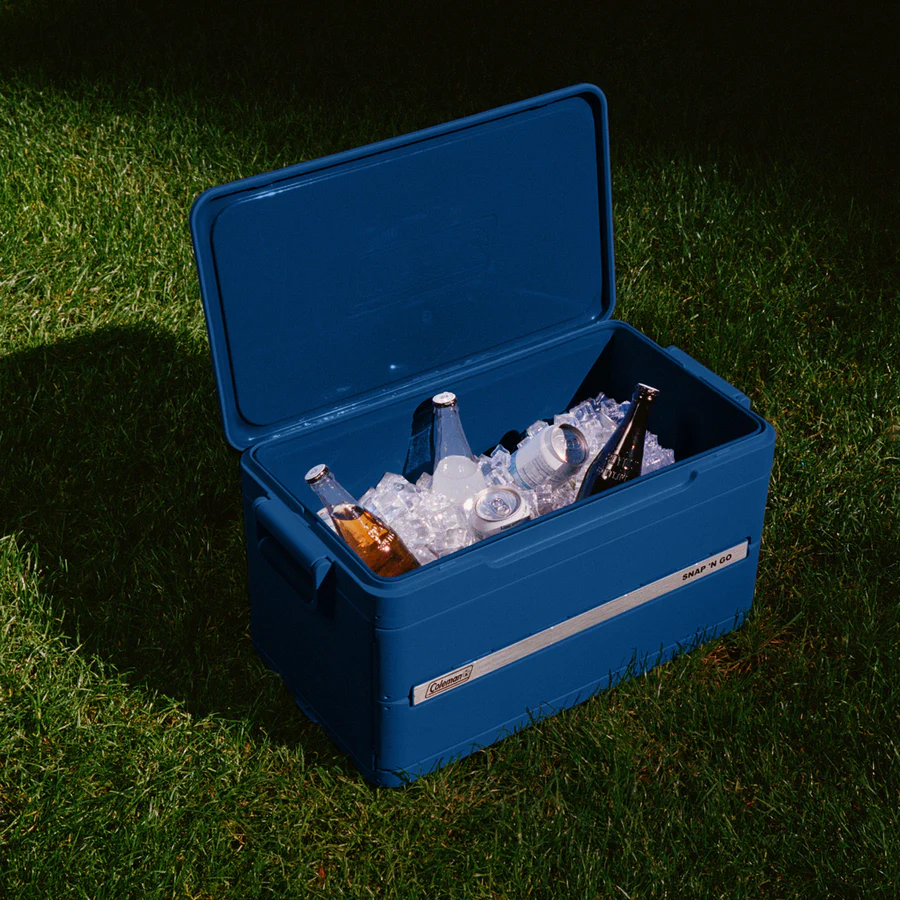 55QT Collapsible Cooler Box, Portable Ice Chest for Camping & Picnics