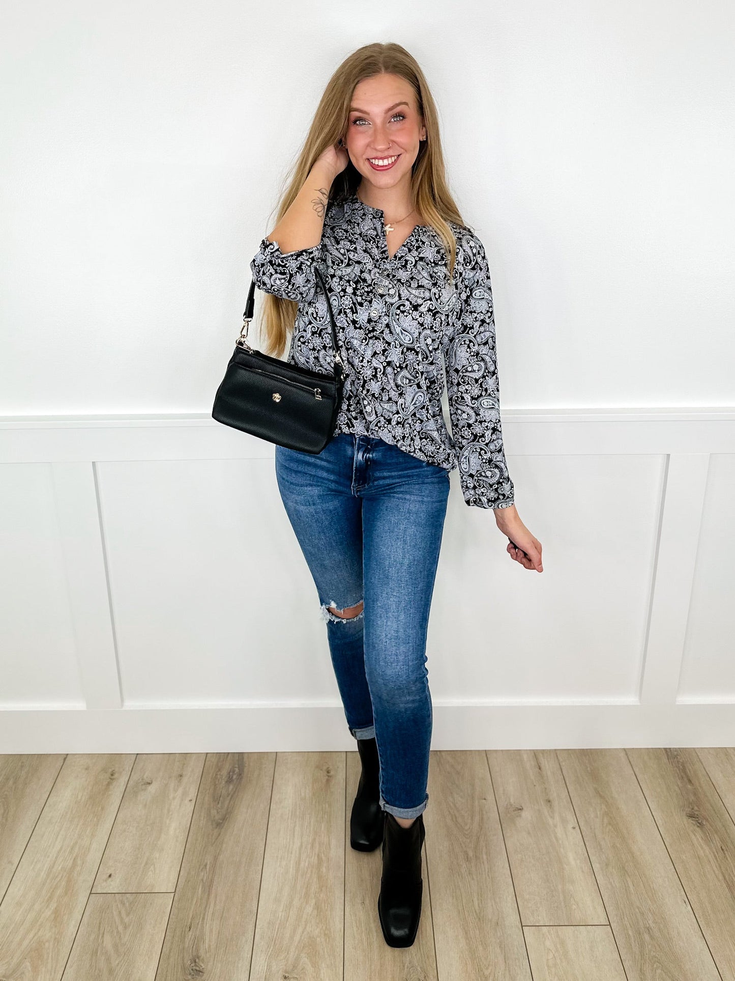 Risen Molly Distressed High-Rise Skinny Dark Wash Jeans