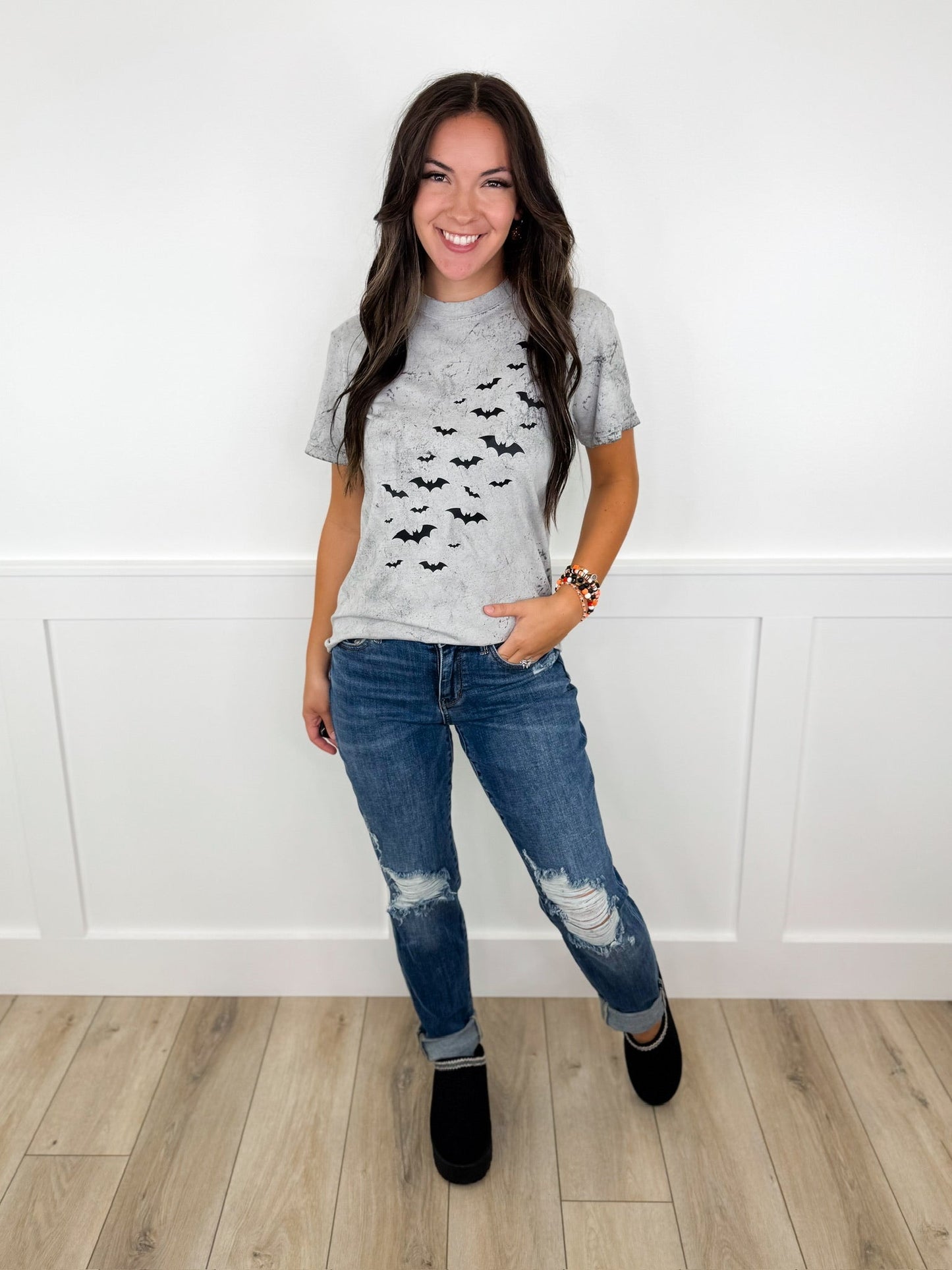 Judy Blue Emily Distressed Mid-Rise Boyfriend Dark Wash Jeans