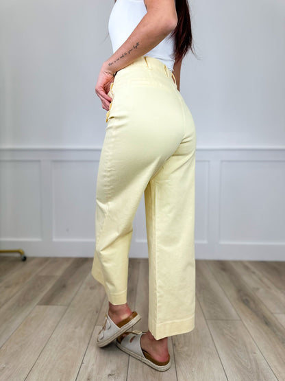 Standing Tall High-Rise Cotton Blend Wide Leg Avery Mae Bottoms - 2 colors!