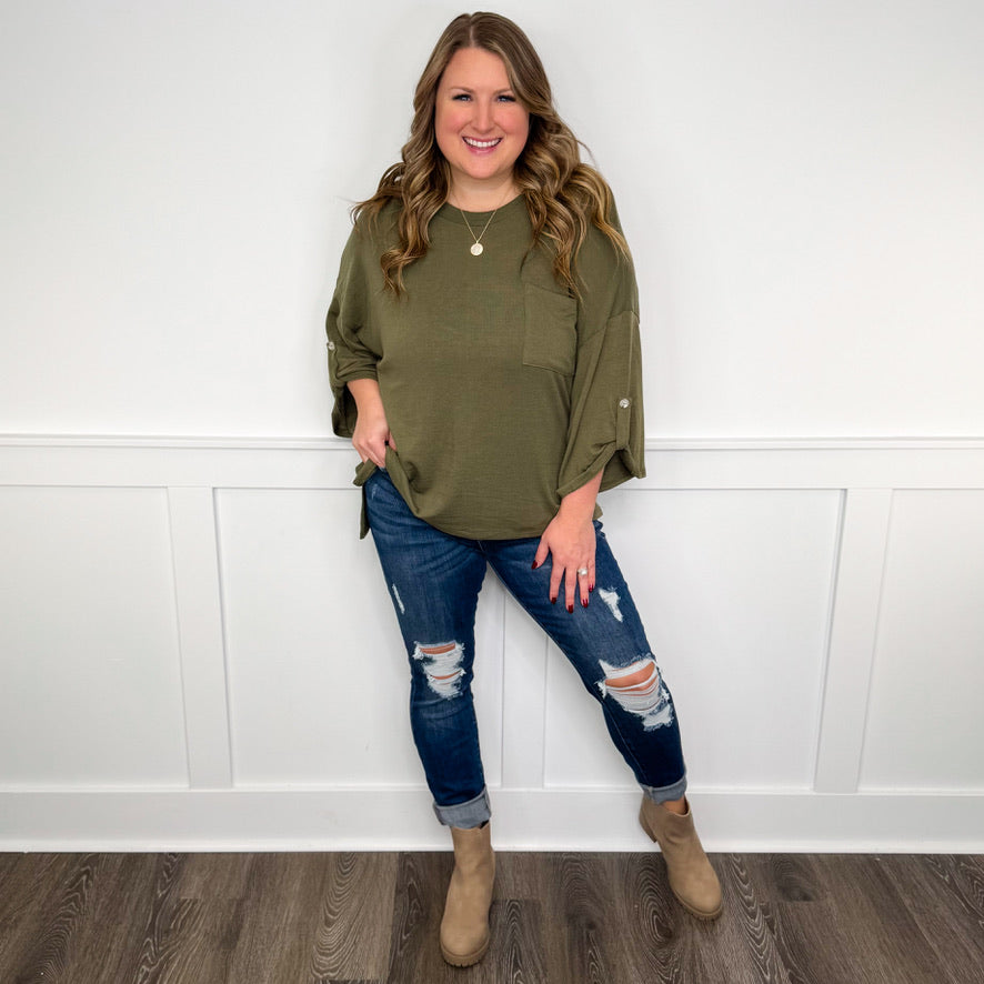 Judy Blue Emerson Distressed High-Rise Button Fly Skinny Dark Wash Jeans