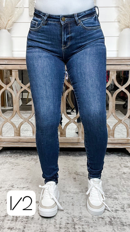 Mila High-Rise Mica Skinny Blue Jeans
