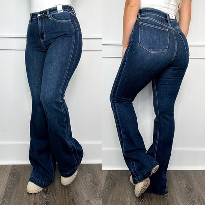Judy Blue Ayla High-Rise Flare Dark Wash Jeans
