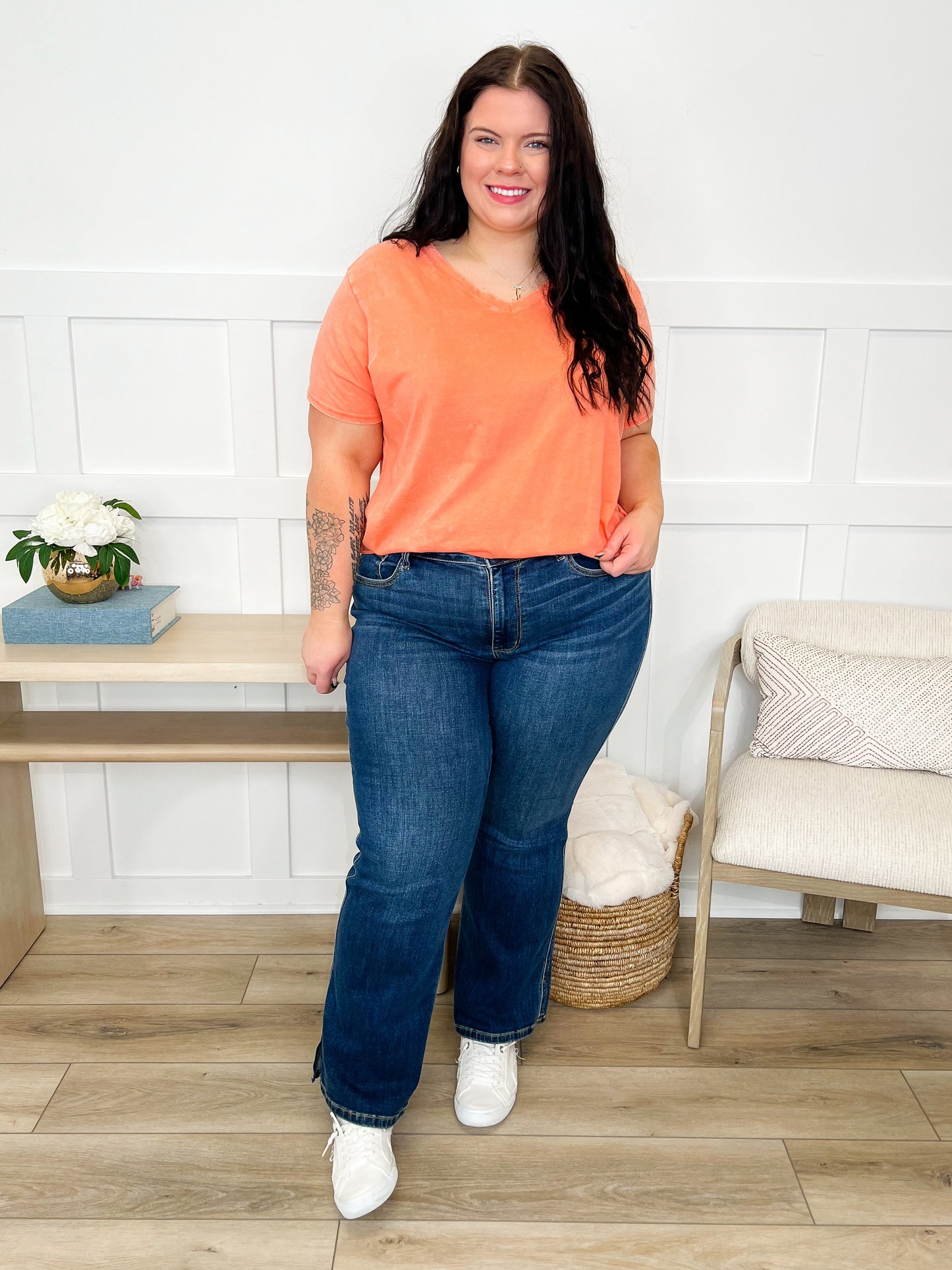 Judy Blue Lyla Mid-Rise Bootcut Jeans - Dark Wash (Non-Distressed)