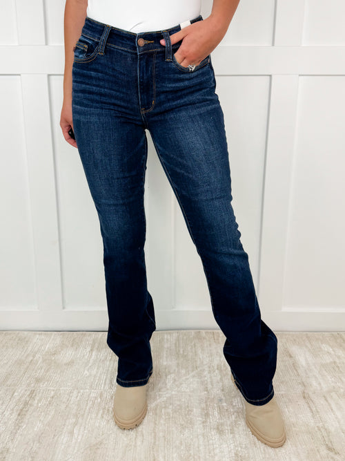 Judy Blue Trish Mid-Rise Bootcut Dark Wash Jeans