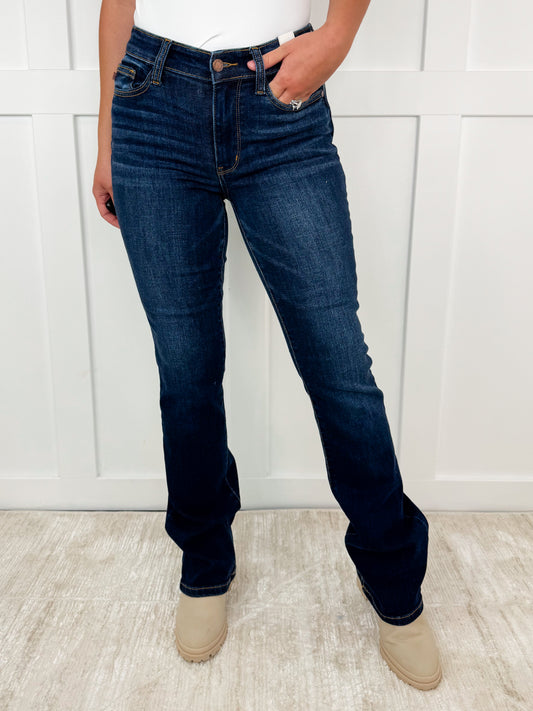 Judy Blue Trish Mid-Rise Bootcut Dark Wash Jeans