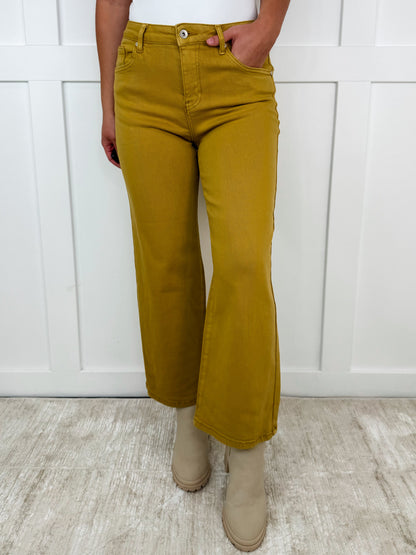 Saige Lisa High-Rise Bootcut Marigold Yellow Jeans