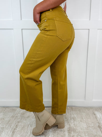 Saige Lisa High-Rise Bootcut Marigold Yellow Jeans