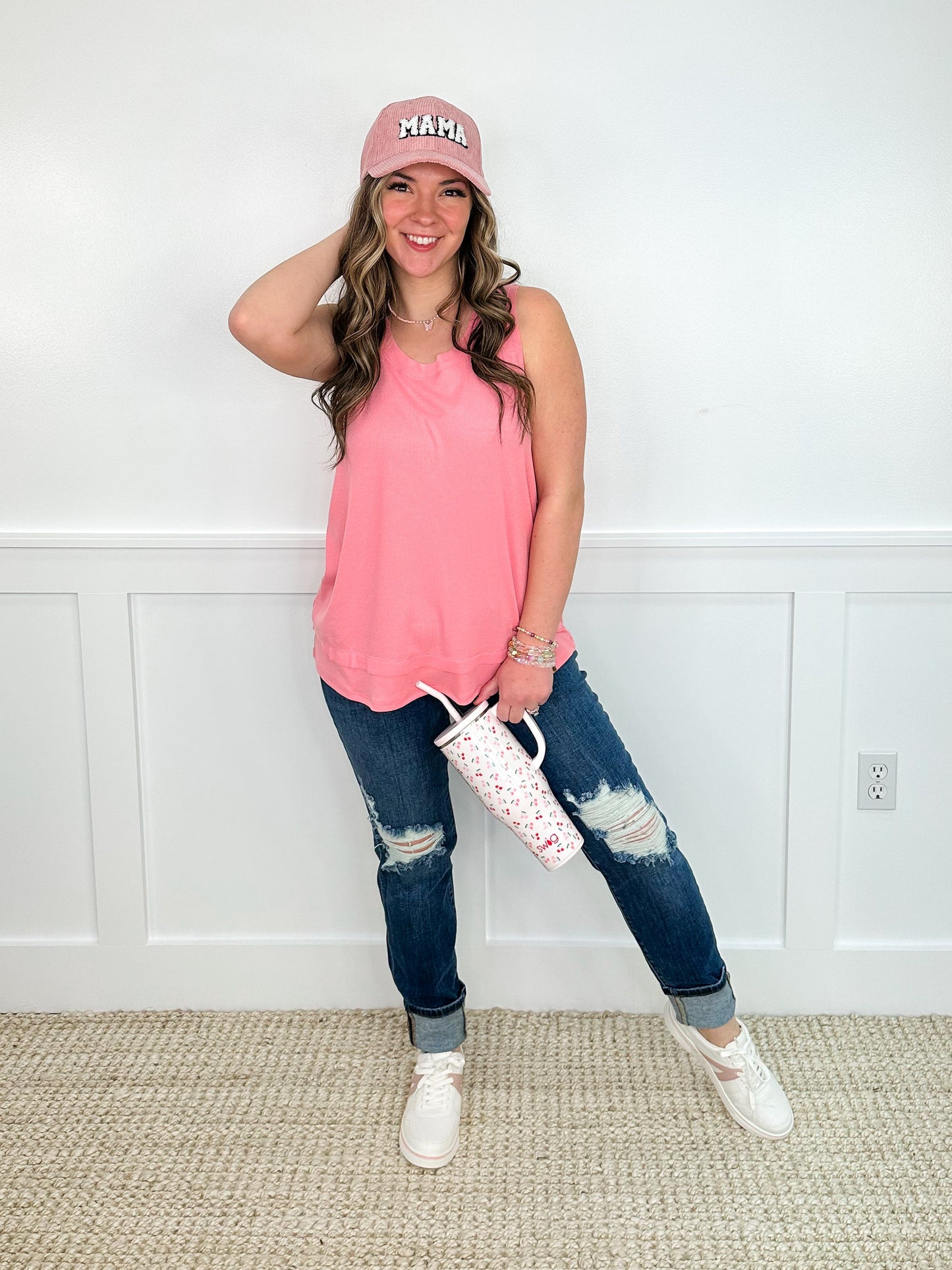 Judy Blue Emily Distressed Mid-Rise Boyfriend Dark Wash Jeans