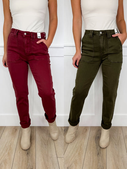 Judy Blue Jane High-Rise Cuffed Weekender Jeans - 2 colors!