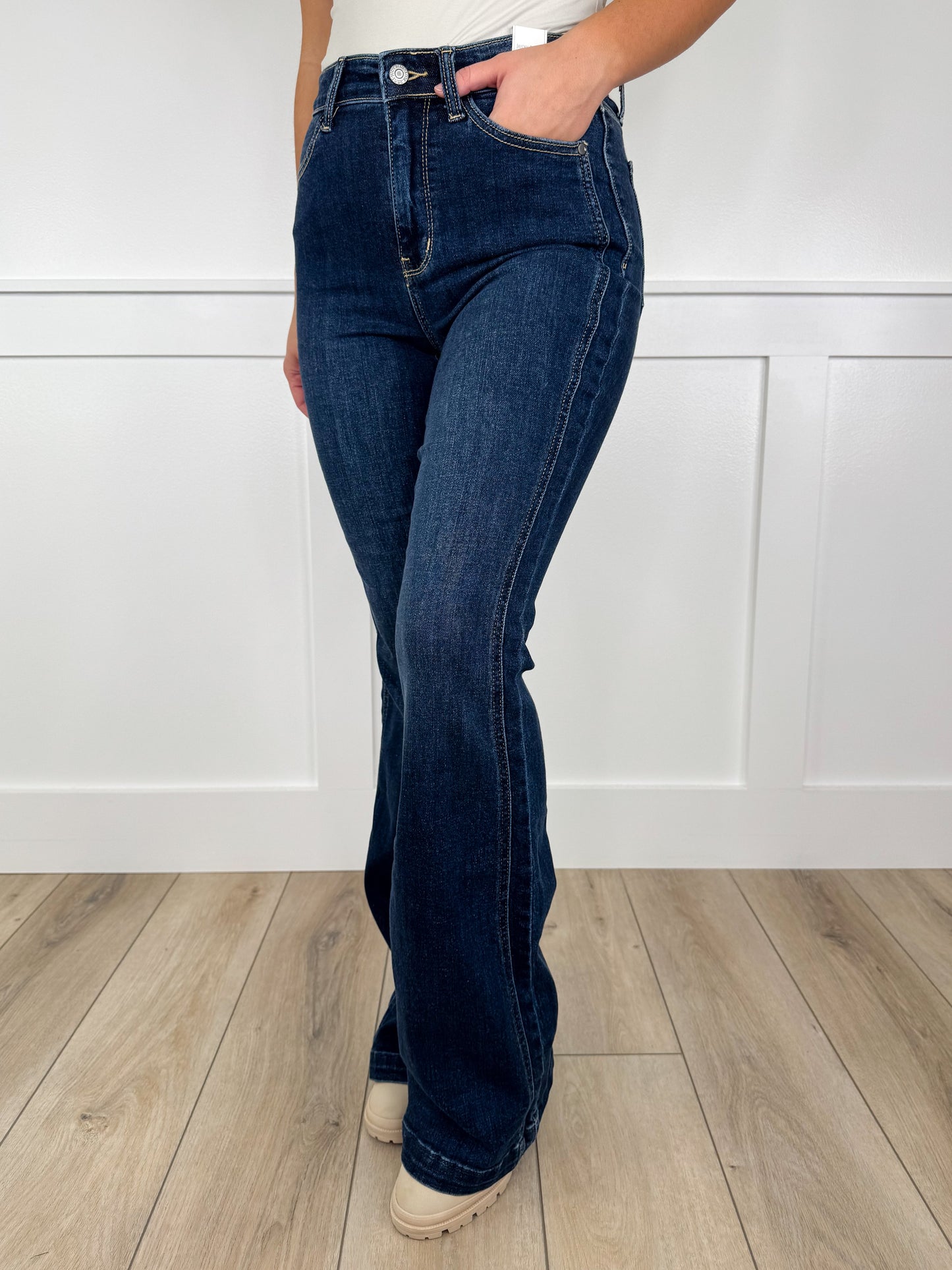 Judy Blue Ayla High-Rise Flare Dark Wash Jeans