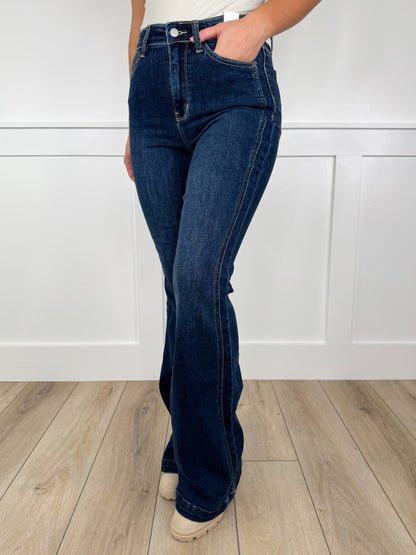 Judy Blue Ayla High-Rise Flare Dark Wash Jeans