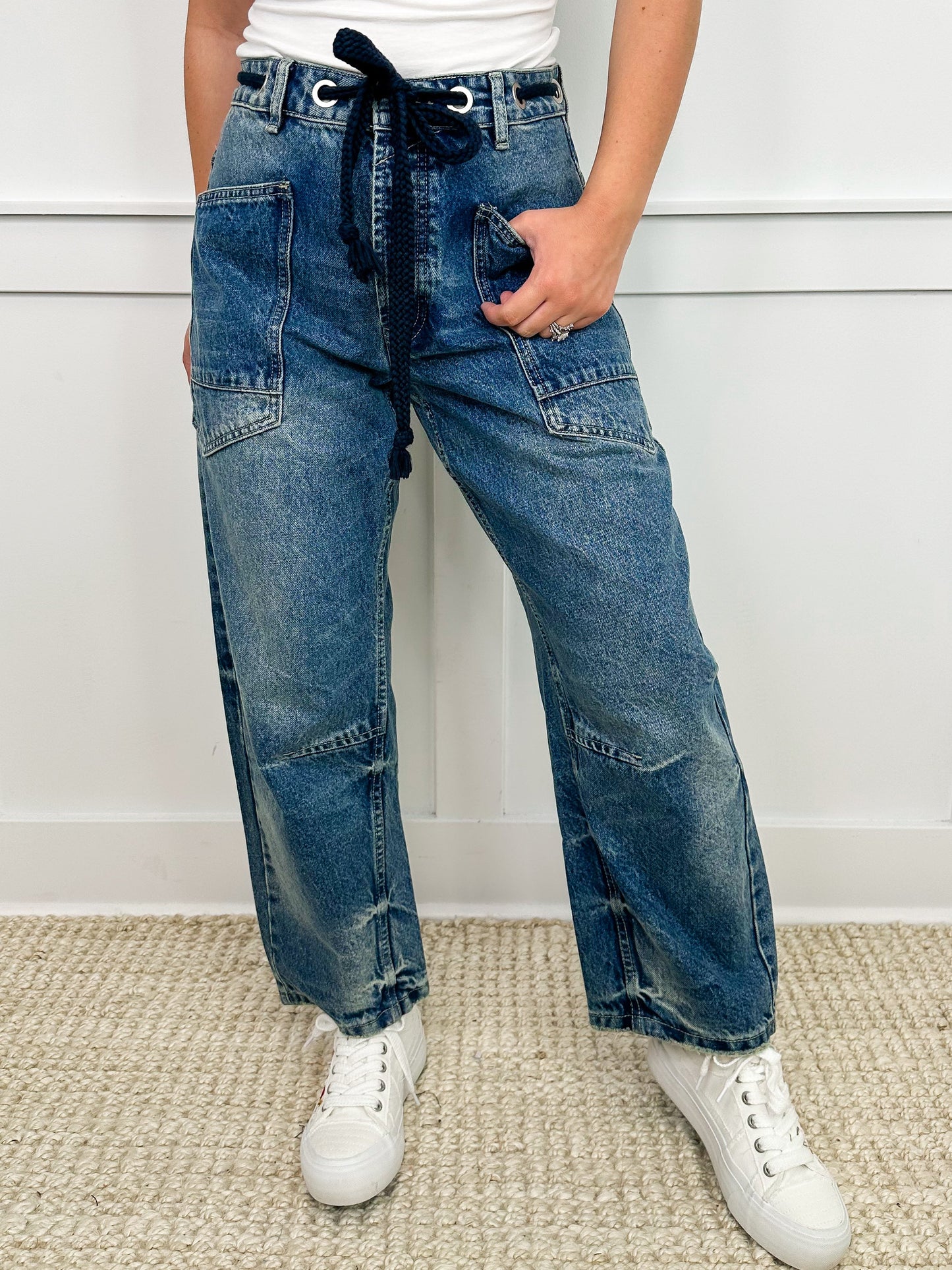 Tonight We Party High-Rise Cotton Blend Avery Mae Barrel Jeans - 3 colors!
