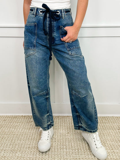 Tonight We Party High-Rise Cotton Blend Avery Mae Barrel Jeans - 3 colors!