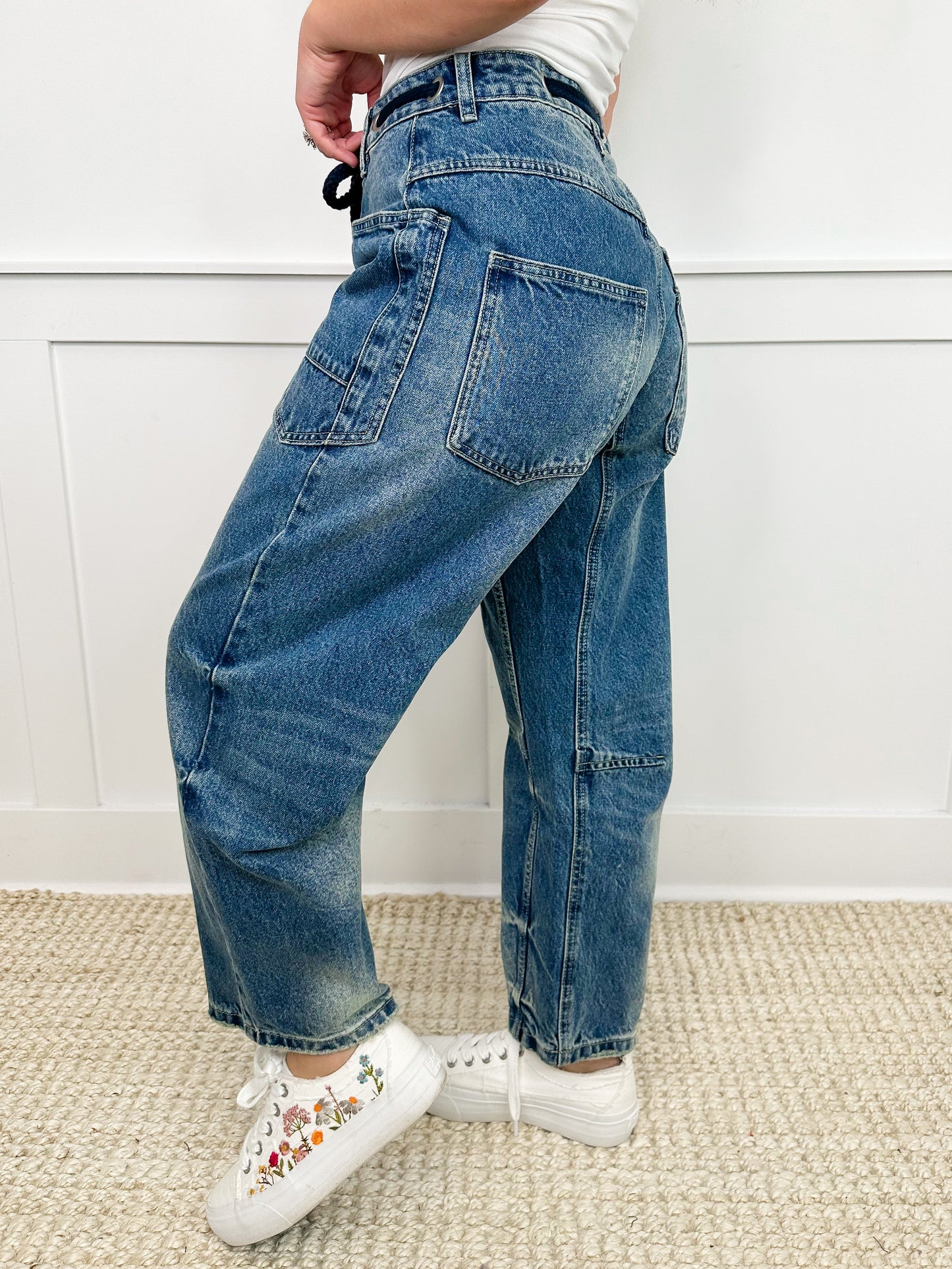 Tonight We Party High-Rise Cotton Blend Avery Mae Barrel Jeans - 3 colors!