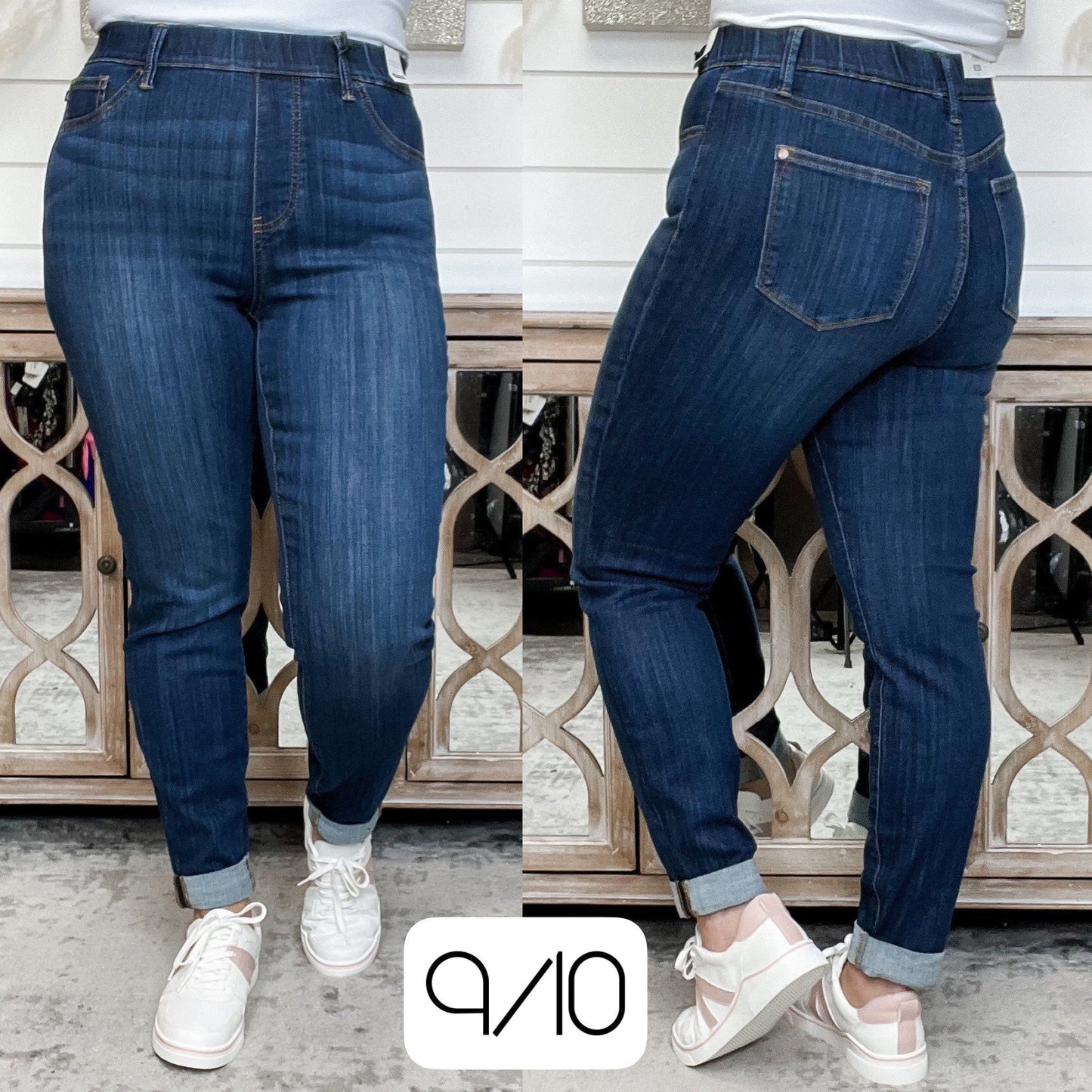 Judy Blue Gracie High-Rise Slim Fit Dark Wash Pull On Jeans