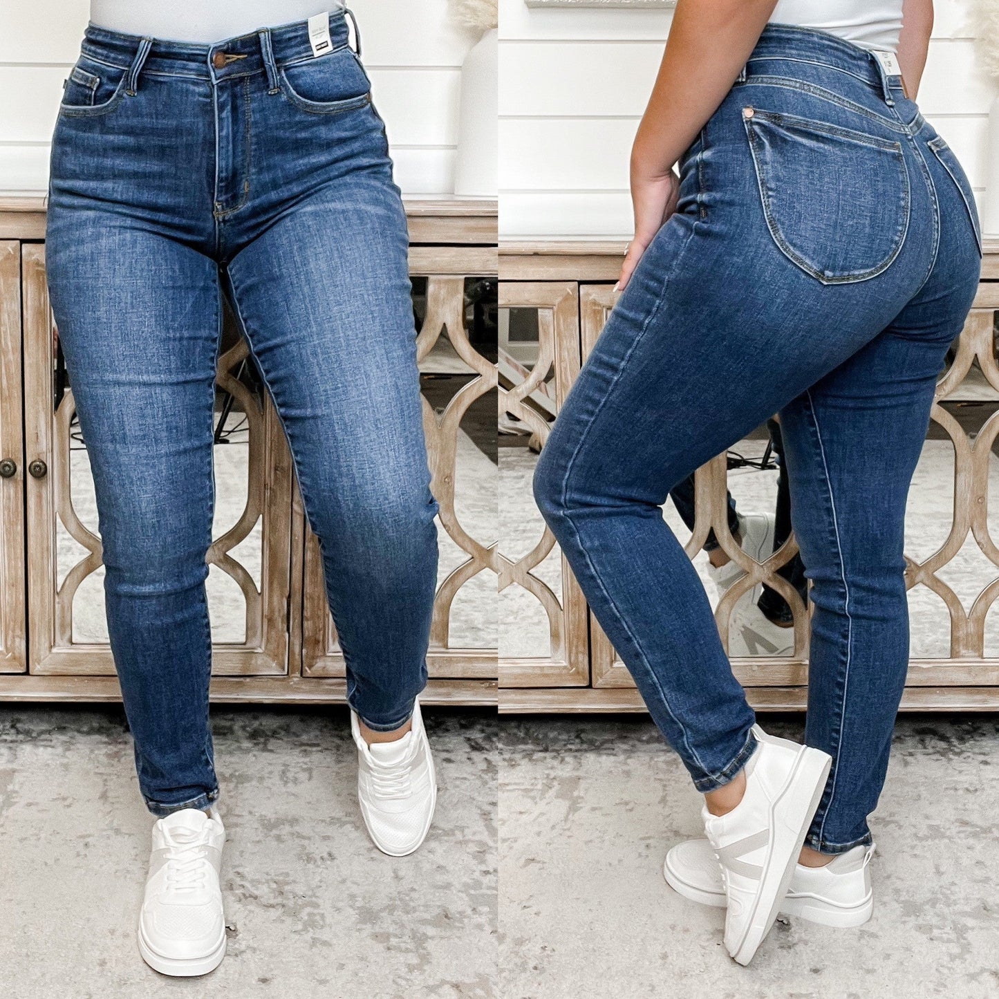 Judy Blue Lindsey "Butt Lifting" High-Rise Slim Straight Leg Jeans