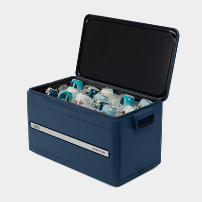 55QT Collapsible Cooler Box, Portable Ice Chest for Camping & Picnics