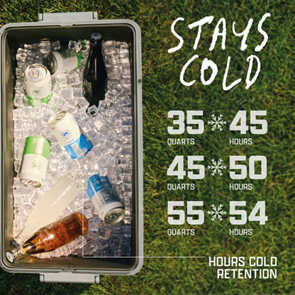 55QT Collapsible Cooler Box, Portable Ice Chest for Camping & Picnics