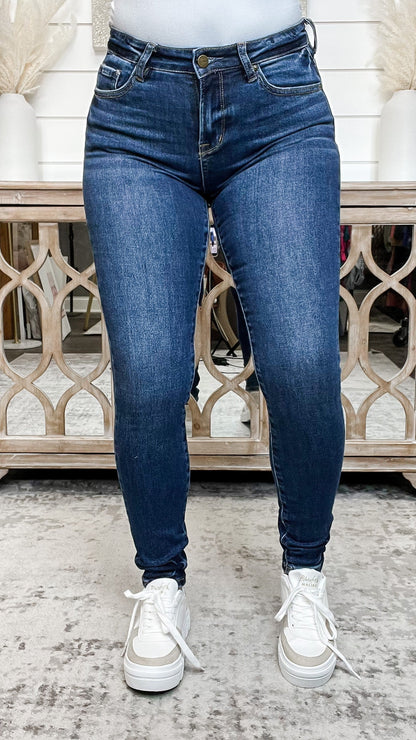 Mila High-Rise Mica Skinny Blue Jeans